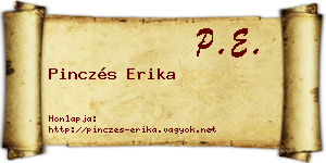Pinczés Erika névjegykártya