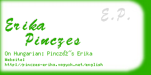 erika pinczes business card